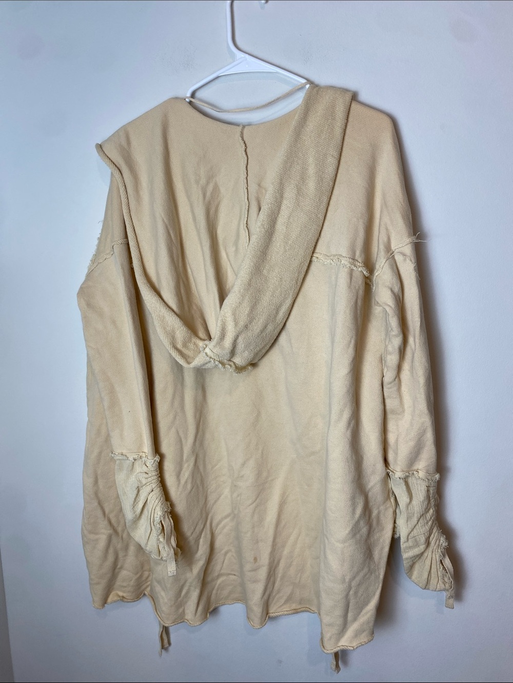 "Get Her Gauze" Drape Hooded Duster (XS) by Free People Butter Yellow - Picture 8 of 10